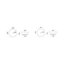 Ceramicstore - Lavabo D'Appoggio Slim D40 Cm In Ceramica Grigio Cemento