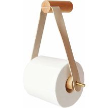 Toilettenpapierhalter aus Holz – Wandmontage – Toilettenpapierhalter – Metall-Finish – 35cm x 15cm x 10cm