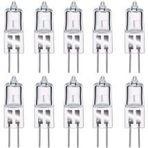 Deckon - G4-halogenlampen, G4-halogen-stiftsockellampe, 12 V, 20 W, 2800 K Warmweiß, Dimmbar, G4 Transparente Kapsellampe, 10 Stück [energieklasse C]