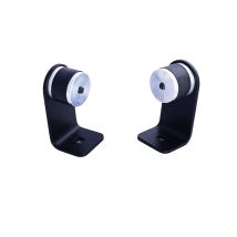 Par De Soportes Rectos Para Tubo De 40 Mm De Acero Inoxidable 316 «negro Mate»
