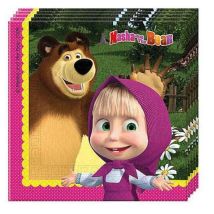Cf.20 Tovaglioli 33x33 Masha E Orso 86514 X1