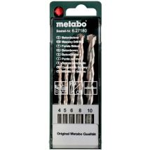 Metabo - 627180000 Kit Punte Per Calcestruzzo 5 Parti 4 Mm, 5 Mm, 6 Mm, 8 Mm, 10 Mm 5 Pz.