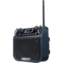 Radio de obra DAB+PRO – 3 pulgadas, 4 vatios – Resistencia IPX3 – Entrada auxiliar