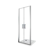 Glastür Für Dusche Mit 6 Mm Dicke Und Schwenköffnung Im Saloon-stil, Die Sowohl Nach Innen Als Auch Nach Außen Geöffnet Werden Kann. Höhe 190 Cm 67-70