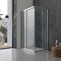 Kiamami Valentina - Rechteckige Duschkabine 80x120 Cm Aus 6-mm-kristallglas Giada