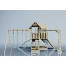 Spielturm Knut Aus Holz In Blaukinderschaukel - Polarplay