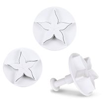 Cortapastas lirio con expulsor – Plástico resistente apto para alimentos – Decoraciones de galletas y tartas