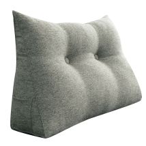 Vercart - Großes Bettruhe Keilkissen, Lang Lesekissen, Dekoratives Kopfteilkissen, Dreieckiges Rückenkissen, Loungekissen Für Tagesbett Oder Couch, 