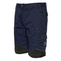 Bermuda técnica ISSALINE Extreme azul – Talla XXL – Tejido elástico, inserciones antiabrasión, aplique reflectante, 9 bolsillos