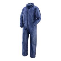 Mono de trabajo desechable 40 g/m² azul talla XXL – Traje de protección hipoalergénico – Cierre con cremallera – CE Ia