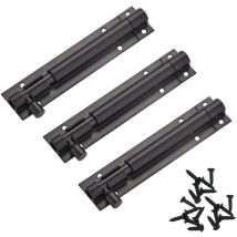 Kartokner - Paquet De 3 Boulons De Serrure De Porte 4 Pouces (100 Mm) Boulon De Porte De Serrure De Porte En Acier Inoxydable Serrure De Porte Serrure