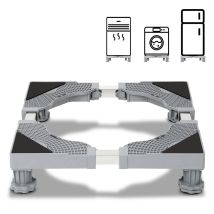Base Per Lavatrice Carrello Per Frigorifero Carrello A Rulli Per Asciugatrice Lavatrice Congelatore Regolabile 4 Gambe 41-66cm - Swanew