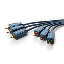 Clicktronic 3m Yuv Component Componente ( Ypbpr) Cable De Vídeo 3 X Rca Azul