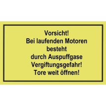 Metafranc Hinweisschild Vorsicht Bei Laufenden Motoren 200 X 300 Mm Warnschilder
