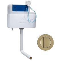 Torrent Concealed Dual Flush Btw + Tr9034 Round Brushed Brass - Roper Rhodes