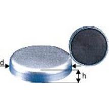 Beloh - Imán Plano Sin Manga Roscada, Ø D : 20 Mm, Altura Imán H 6 Mm, Fuerza De Retención 30 N, Peso : 10 G