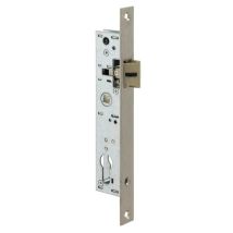 Dom - Metalux F109390000 Cerradura De Embutir De Un Punto De Perfil Estrecho Con Pivote Serie 9 Ancho 39.5mm