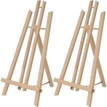 2er Set Tischstaffelei Holz Für Leinwände Bis 42 Cm London