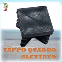 Meg - Puntale Tappo Di Protezione Alettato Quadrato Mm. 40x40 Pz. 100