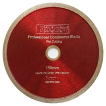 Tileasy - 150mm Professional Wet Continuous Blade With 10mm Diamond Cutting Rim - Pw150