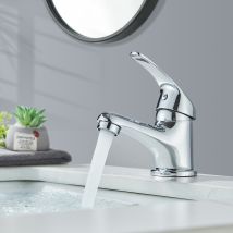 Suguword - Taps For Bathroom Sink Chrome Basin Mixer Tap Brass Modern Single Handle Bathroom Faucet For Lavatory Washroom