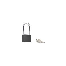 Lucchetto Acera Grigio Con Chiave, Base 60 Mm, Arco 1/2 Alto 79 Mm, Arco In Acciaio Temprato, 3 Chiavi - Serruprix