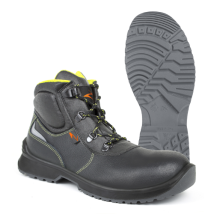 Mistral S3 Scarpe Da Lavoro Alte Antinfortunistiche N.45 In Pelle Idrotech Nera Idrorepellente Made In Italy Nero + Giallo 45 - Pezzol