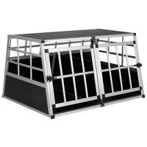 Hundetransportbox Aluminium Hundebox Kofferraum Robust Verschließbar Trapezförmig Reisebox Autobox Tiertransportbox Hundetransportbox Xl - Cadoca