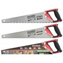 Sierras De Mano Reforzadas Con Aluminio - Construcción. Sierra De Mano Para Cortar/enlucir De 500 Mm, 7 Dientes Por Pulgada + Muescas. Techman