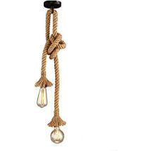 Lámpara Colgante De Cuerda De Cáñamo, Lámpara De Techo Industrial Para El Hogar, Sala De Estar, Balcón, Restaurante (150 Cm)