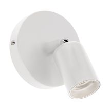 Foco de pared y techo blanco UNO E27 – Lámpara de acero – Potencia máxima 40W – IP20 – 115mm altura – 98mm ancho