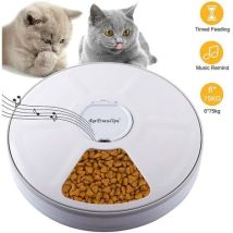 Comedero Automático Para Mascotas, Dispensador Automático De Alimentos Con 6 Comidas, Temporizador Digital