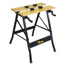 Etabli Pliable Multiposition Charge 150kg - Table De Travail Portable Etau Réglage 20 À 35 Cm Bricolage Sciage Ateliers Intec