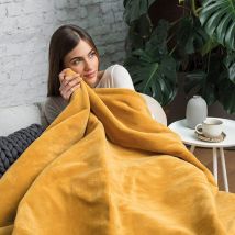 Dreamland - Snuggle Up Warming Throw Mustard