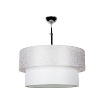 Lámpara Colgante Polo Mdl2749 En Tela Gris