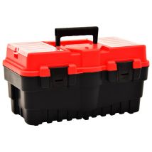 Cassetta Degli Attrezzi In Plastica 462x256x242 Mm Con Maniglie Rossa