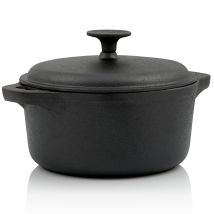 Cocotte In Ghisa 4 Litri, Ø 22,5 Cm Rotonda Tostatrice Con Coperchio - Bbq-toro