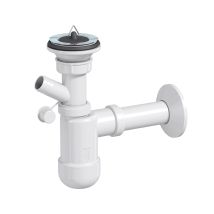 Prevex - Preloc Basic Siphon Für Waschbecken Ø32 Mm Anschluss An Waschmaschine Metallsieb Gummistopfen Abflussrohr Mit Rosette