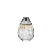 Lampara Techo Metal Ratan 32x32x43 Negro La196525