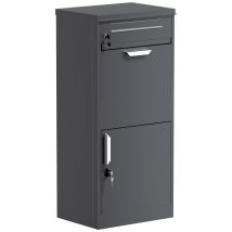 Toboli Cassetta Postale Per Pacchi Antracite 500 X 370 X 1120 Mm Portapacchi Con Serratura