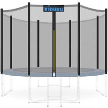 Kiduku Rete Di Sicurezza Per Trampolino Con Ø 366cm - 8pali Rete Di Ricambio Per Trampolino Da Giardino