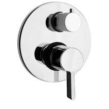 Mezclador De Ducha Empotrado Con 2 Salidas Piralla Abbracci 0br00400a16 | Cromo