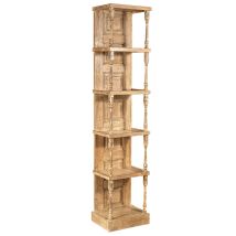Libreria A Giorno In Legno Massello L43xpr31xh200 Cm Finitura Bianca Anticata