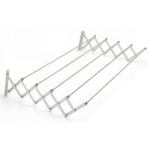 Tendedero extensible de aluminio Premium – 4 metros – Diámetro de varillas 9,3 mm – Grosor de flexos 3 mm – Tamaño 80 x 22 x 70 cm