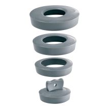 WIRQUIN – Graue Universalkappe für Abflüsse – Durchmesser 58mm, Höhe 2,5mm, Material Gummi, Abflusstyp Stopfen