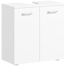 Kleankin - Mueble Para Debajo Del Lavabo Armario De Baño De Pared Con 2 Puertas Y Estante Interior Ajustable Estilo Moderno 60x30x62,5 Cm