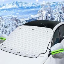Housse De Pare-brise Anti-givre Magnétique 186x120cm - Protection Universelle Contre Neige, Uv Et Poussière - Couverture Repliable Pour Voiture