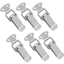 6 paquets de loquet à bascule en acier inoxydable à ressort, fermoir à moraillon, pince, boucles à bec de canard ou boîte, boîte à outils, tiroir, 