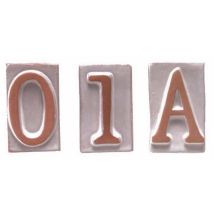 Numero Civico In Terracotta 3 Cm.8,5h - 10 Pz