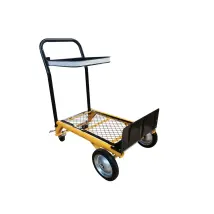 Garden Friend – Carrito multifuncional de acero – Capacidad 80 kg – 38x31xh.99 cm – Ruedas giratorias